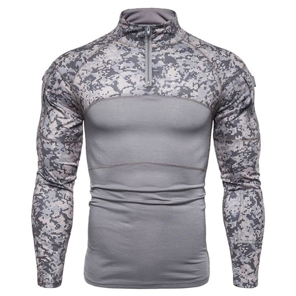 

men's t shirts men's tactical camouflage athletic t shirts long sleeve men tactical military clothing combat shirt assault army co, White;black