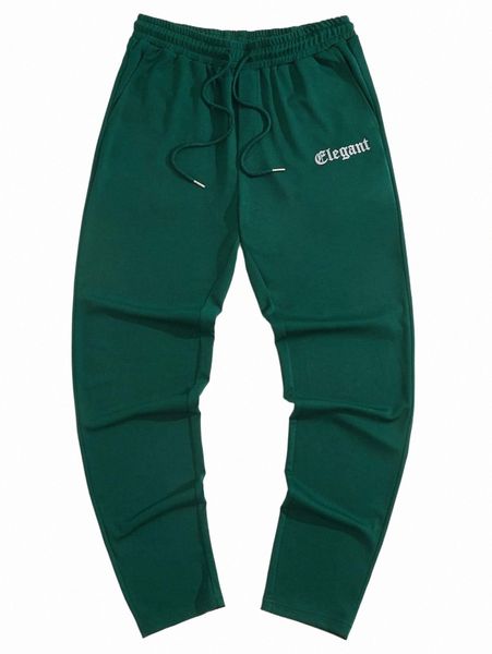 

men's pants men letter graphic drawstring waist sweatpants 835t#, Black