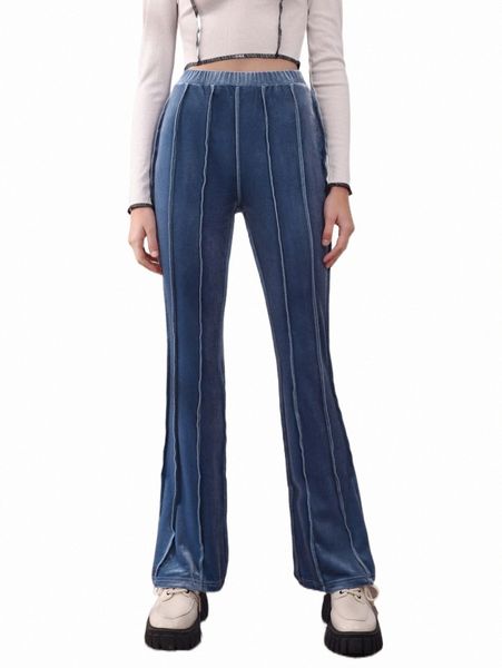 

women's pants & capris mod seam front flare leg pants i3co#, Black;white