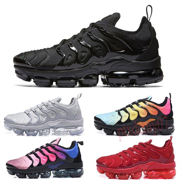 

2020 tn plus men athletic shoes triple black white sunset po blue wolf grey usa shoes sport sneakers chaussures 36-46 p07279y, Black;brown