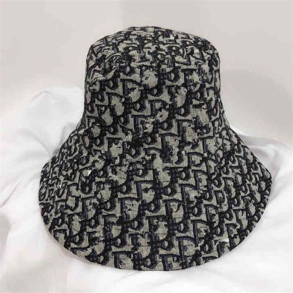 

classic big letters bucket hat fashion fold able caps black fisher beach sun visor folding cap252l, Blue;gray