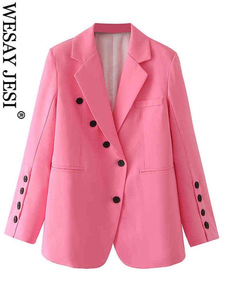 

suit wesay jesi fashion trend solid asymmetrical blazer jacket cuff button sing, White;black