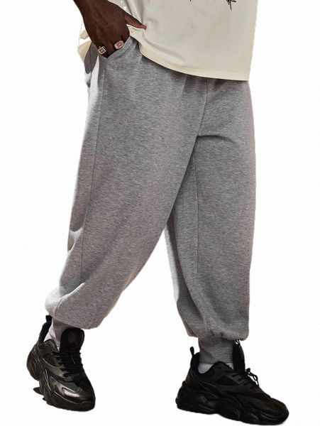 

men's pants extended sizes men solid slant pocket sweatpants r6yr#, Black