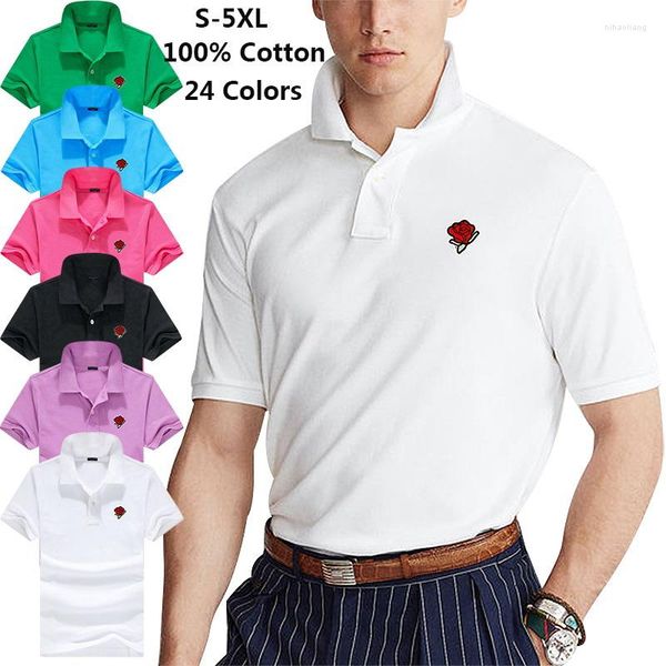 

men's polos men's shirt cotton short sleeve camisa embroidered homme classic fashion masculine 811, White;black