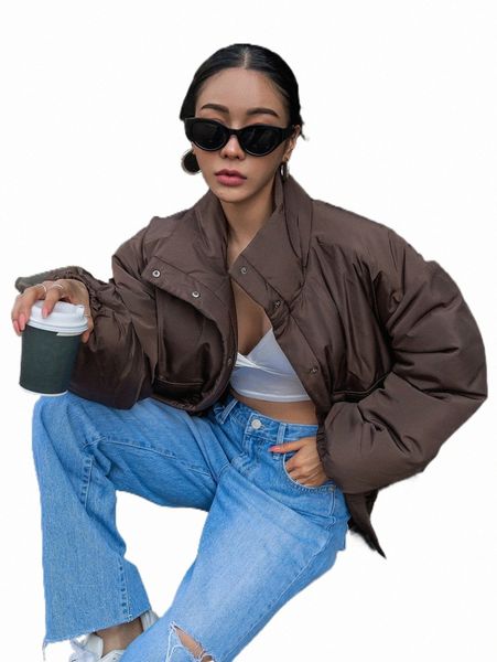 

women's down & parkas dazy drop shoulder flap pocket puffer coat g3vr#, Black