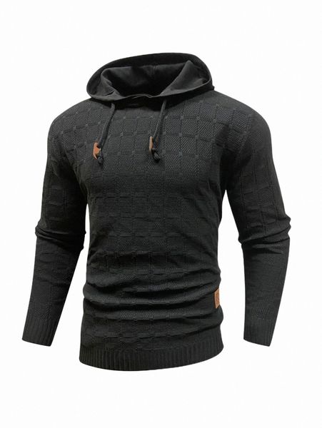 

men's sweaters men patched detail drawstring hooded sweater p8gn#, White;black