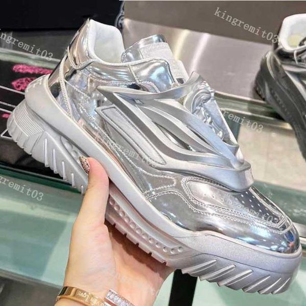 

odissea sneakers designer mens casual shoes women thick greek soles sneaker chain trainers rubberized size 35-46 fashion shoes with box, Black