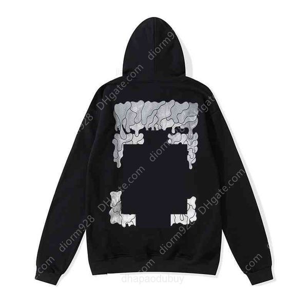 

sweatshirts brands offs hip hop men's womens hoodies autumn and winter black white couple hooded sweater ow large pullover back printin