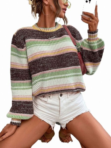 

women's sweaters striped pattern color block sweater d6rg#, White;black