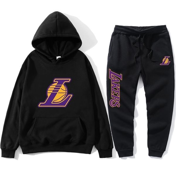 

mens tracksuits autumn winter fashion mens womens sports suits team printing hoodie set couples tracksuit hooded basketball sweatpants suit, Gray