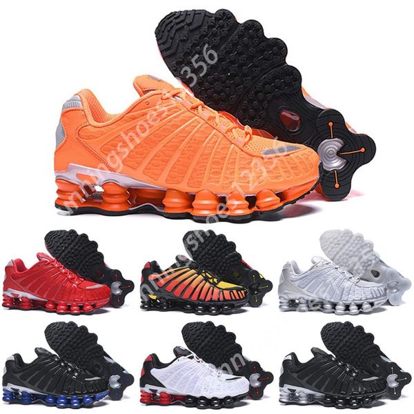 

sho tl r4 safety shoes men women triple white silver red platinum mens womens trainers sports sneakers269c, Black;brown