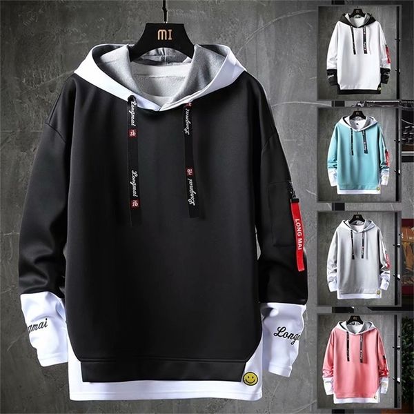 

men's hoodies sweatshirts spring autumn men's hoodie harajuku fashion korean streetwear sweatshirt men casual men clothing trend, Black