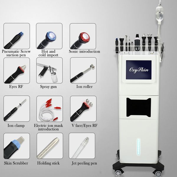 

12 in 1 microdermabrasion deep face cleaning oxygen skin facial system blackheads removal skin rejuvenation beauty care machine