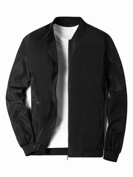 

men's jackets men zip up bomber jacket without tee b77m#, Black;brown