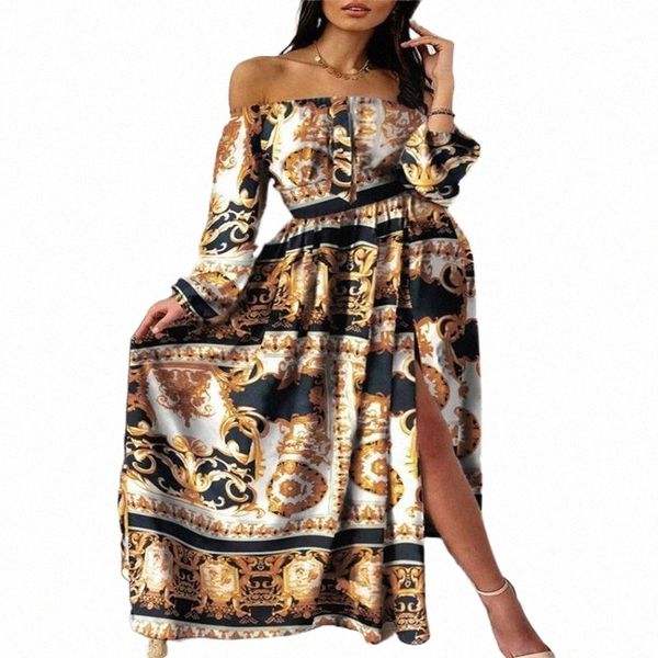 

ethnic clothing ethnic clothing african clothes for women print dress plus size long sleeve party evening maxi slit skirt off-shoulder o7be#, Red
