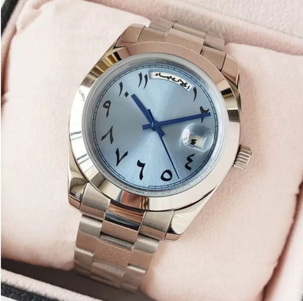 

silver watch automatic mechanical mens watches 40mm stainless steel business for wristwatch wristwatches montre de luxe, Slivery;brown