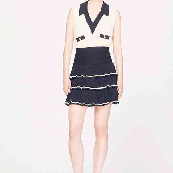 

skirts french single s fashion a-shaped skirt elastic waist ruffle skirt autumn style short women, Black
