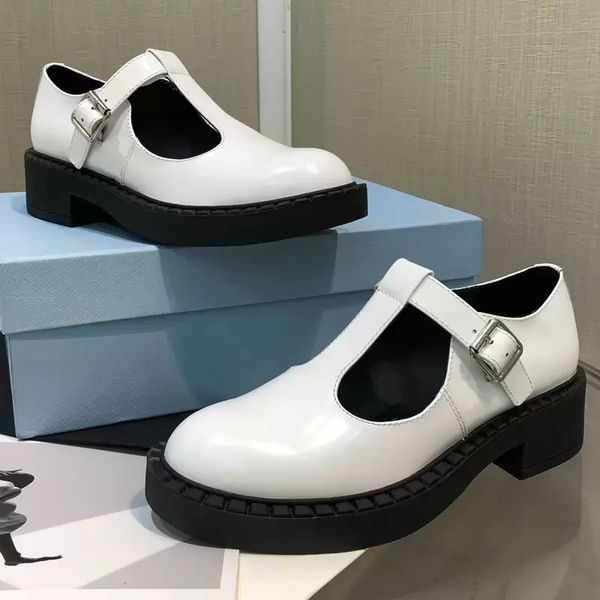 

new cross sandals horsebit loafer shoes net celebrity with bee small leather platform women's size35-40, Black