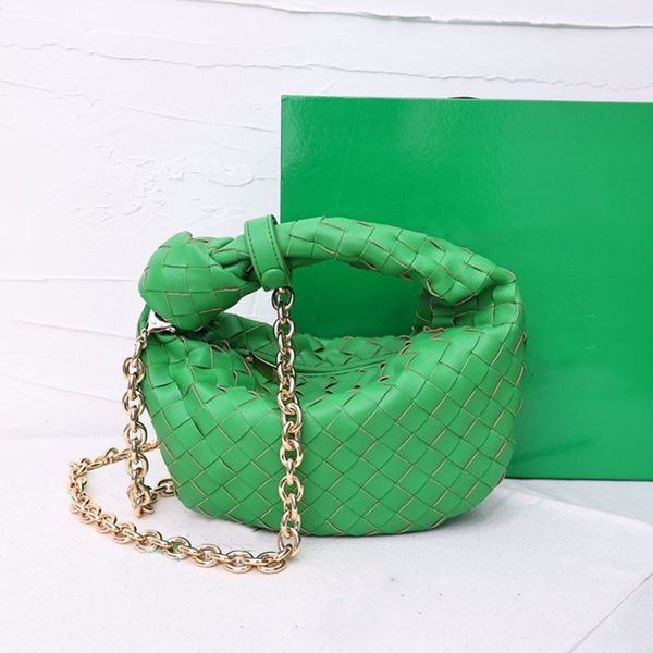 

evening bags women chain hand bag clutch bag weave cloud bags crochet crossbody shoulder bvs handbags genuine leather removable strap pouch