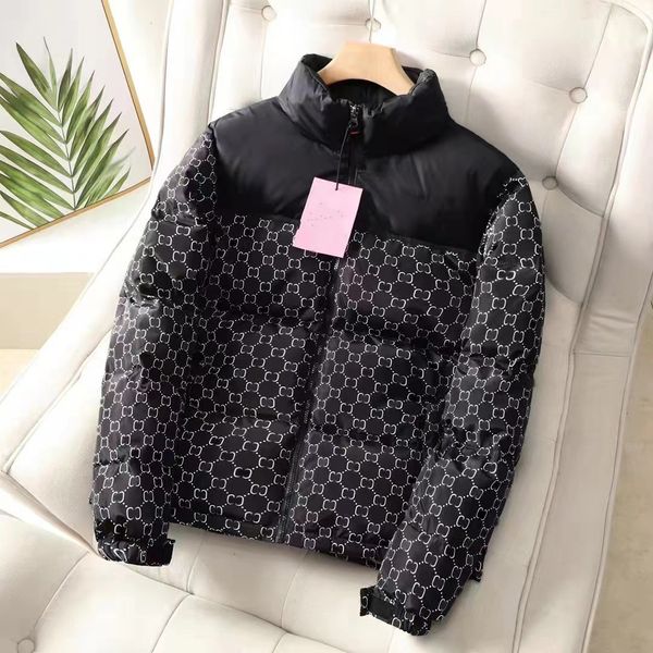 

luxury brand mens parkas down jackets hooded jacquard tracksuit joint luxury designer coats womens puffer jacket ves fashiont winter male ou, Black