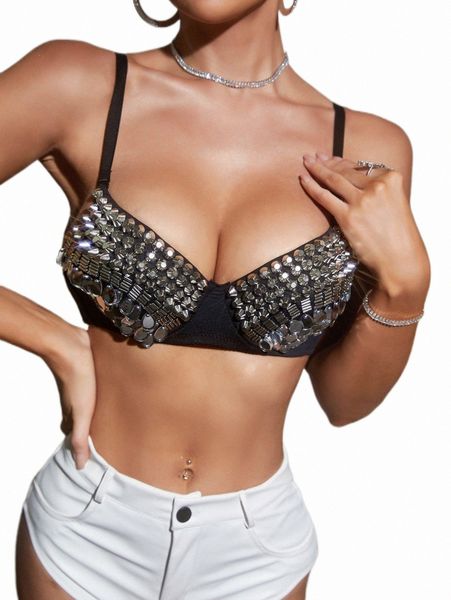 

women's tanks & camis apperloth a studded detail crop cami o6z4#, White