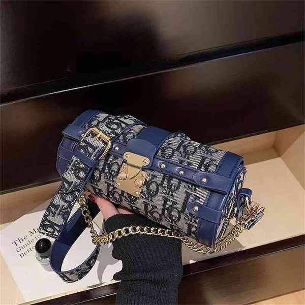 

shoulder bags 80% off winter trendy blue barbiron drum fashion single messenger classic single small round