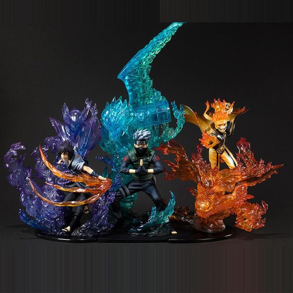 

anime naruto shippuden uzumaki naruto uchiha sasuke hatake kakashi pvc action figure collectible model toys for christmas gift y2216n
