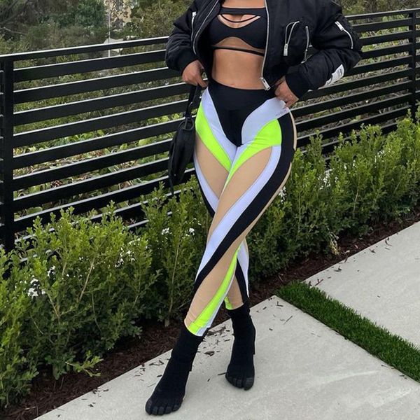 

women's pants europe and the united states summer positioning print leggings color tight casual pants, Black;white