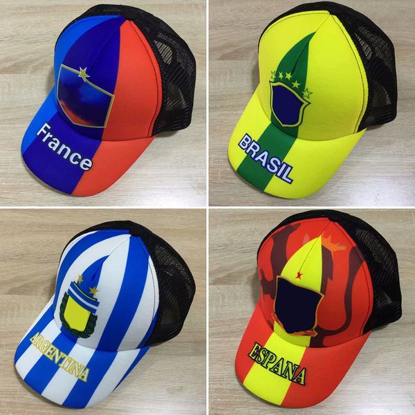

world cup ball caps man women cap france italy england germany argentina brasil team football hats, Blue;gray