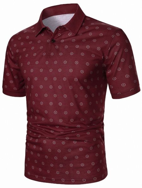 

men's polos men allover print polo shirt 2022 new v8xo#, White;black