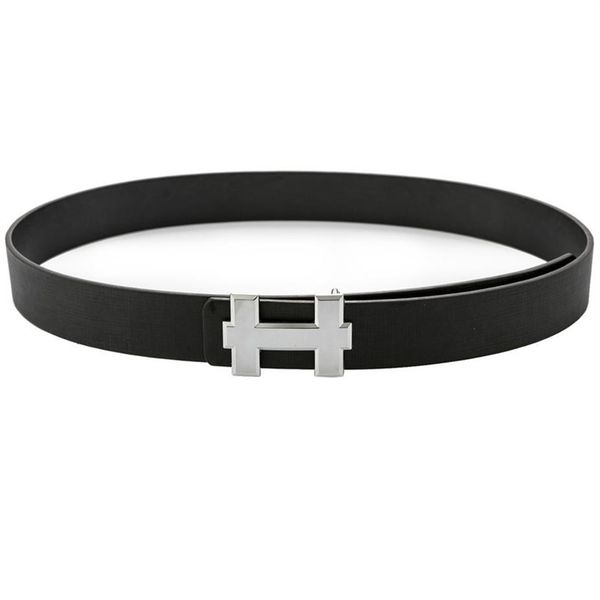 

fashion belt genuine leather men belt h smooth buckle mens belts for women belt jeans cow strap gifts for men women259m, Black;brown