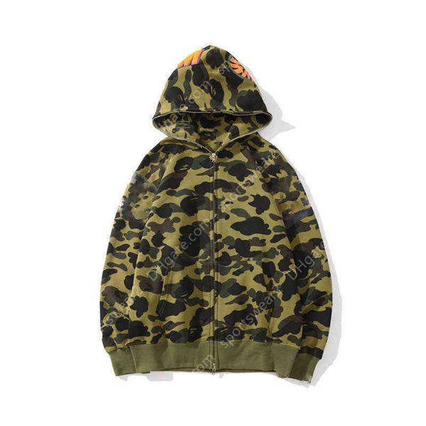 

shark jacket hoodie fashion designer j acket luminous camouflage sweatshirt men's and women's cardigan zipper, Black