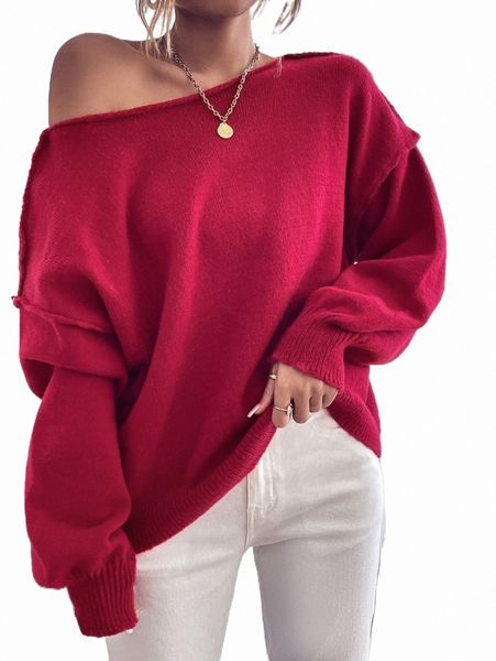 

women's sweaters boat neck drop shoulder sweater z5nn#, White;black