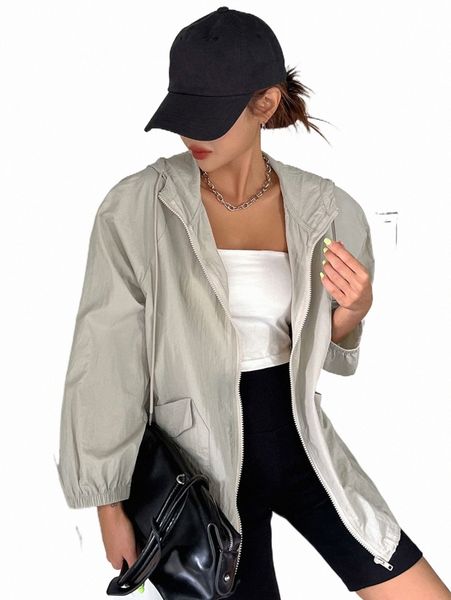 

women's jackets dazy raglan sleeve zip up hooded jacket n6x7#, Black;brown