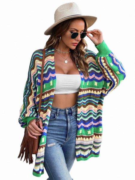 

women's sweaters knit mix chevron pattern batwing sleeve pointelle knit duster cardigan n8dd#, White;black
