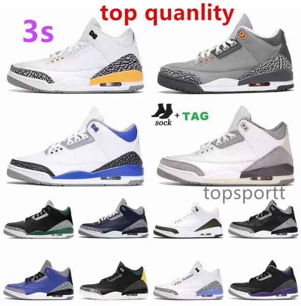 

og men basketball shoes 3s 3 retro georgetown racer blue black cat unite unc unite pine green cement varsity royal mens trainer sports sneak