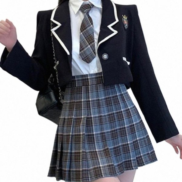 

women's suits & blazers women's suits & blazers casual autumn korean college style long sleeve shirt bow tie british short suit pl, White;black