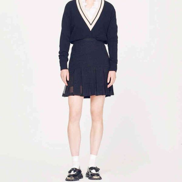 

skirts fadan s family elegant and versatile elastic waist pleated short skirt korean version of anti light pants in early autumn, Black