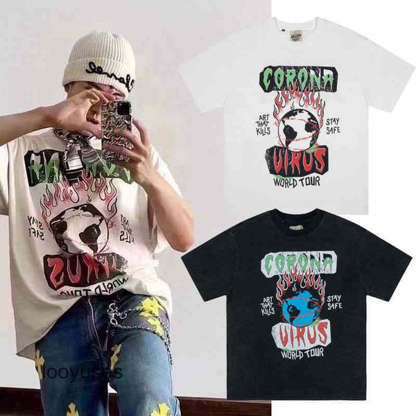 

designer shirts 2023 galleryes dept mens fashion out of brand los angeles letter print hip hop large short sleeve t-shirt t3pc 0a9w, Black