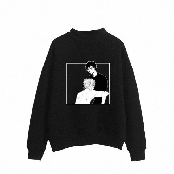 

men's hoodies & sweatshirts men's hoodies & sweatshirts 2022 anime candy color paradox 2d print women/men high collar sweatshirt c, Black