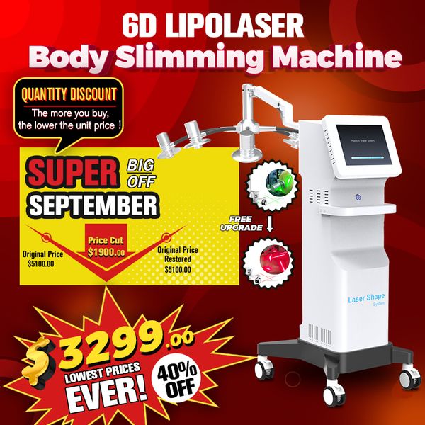 

lipo laser body shape machine 6d lipolaser body slimming precise positioning fat melting 2 years warranty