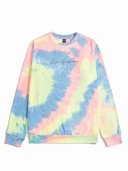 

men's hoodies & sweatshirts men tie dye slogan graphic sweatshirt n6wq#, Black