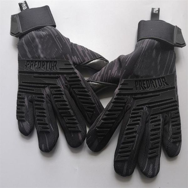 

2020 predator latex soccer goalkeeper gloves professional football no finger protection keeper gloves soccer goalie training secure glo2433, Black