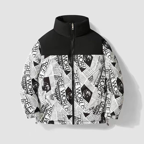 

mens downs trench womens coats winter male warm cashew coat add hair thickening cotton quilted jacket couples cotton-padded outwear wear on, Black