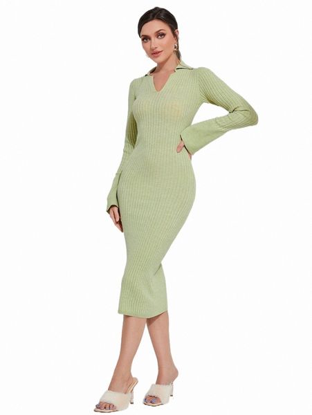 

women's sweaters collared split sleeve sweater dress s7ow#, White;black