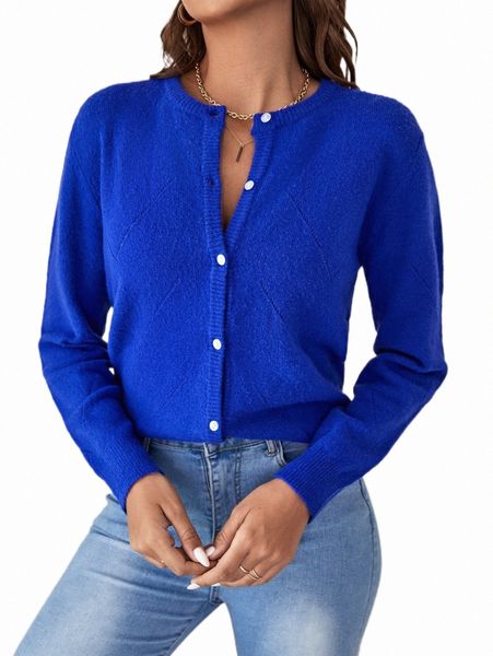 

women's sweaters frenchy eyelet detail button front cardigan k9n2#, White;black