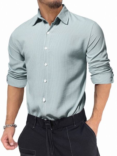 

men's casual shirts men vertical striped shirt 28tk#, White;black