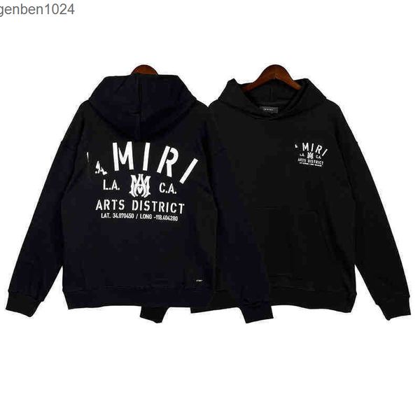 

men's hoodies sweatshirts amirs hoodies hooded mens high and winter letter printed high street casual hoodie, Black