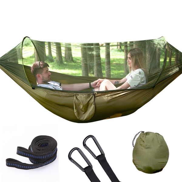 

portaledges outdoor 2 people quick opening bring mosquito net hammock parachute camp defence hamac 220905