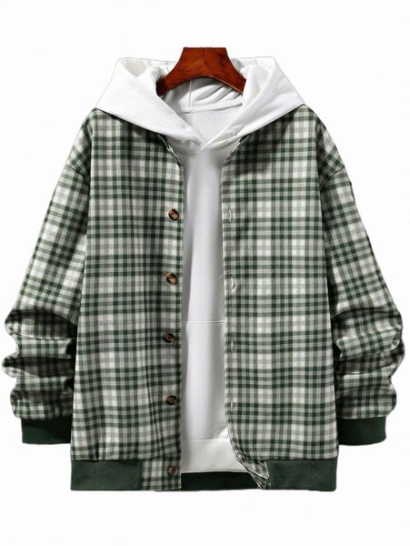 

men's jackets men plaid print bomber jacket without hoodie t3wc#, Black;brown